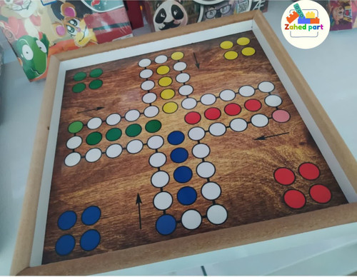 خرید آنلاین منچ و مارپله چوبی کاور آبی به صورت تک و عمده