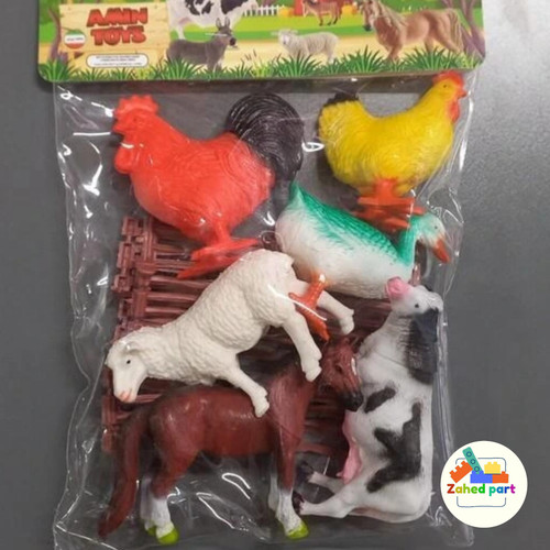 خرید آنلاین باغ وحش 6عددی پرنده و حیوان امین0291 به صورت تک و عمده